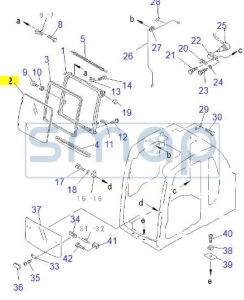 FRONT GLASS UPPER 20Y-54-37530